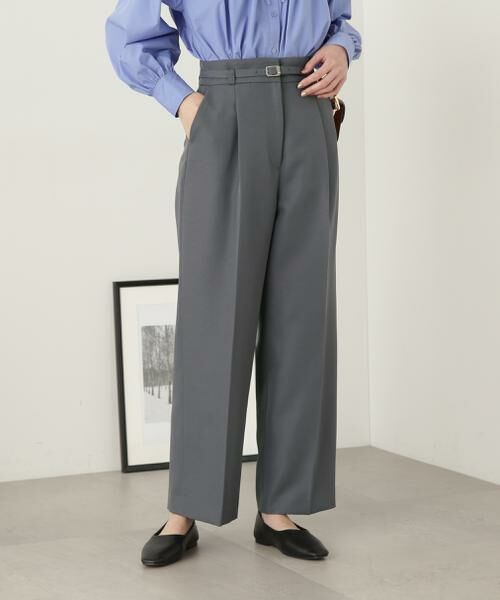 ＊＊N.Natural Beauty Basic / エヌ ナチュラルビューティーベーシック パンツ | ウォッシャブルベルト付ワイドパンツ《S Size Line》 | 詳細27