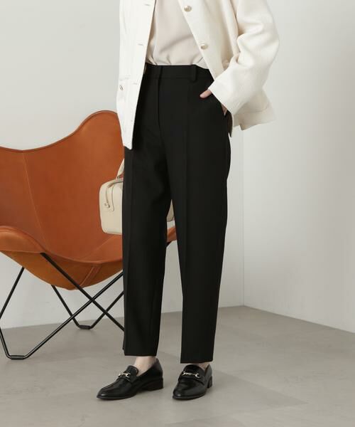 **N.Natural Beauty Basic / エヌ ナチュラルビューティーベーシック パンツ | アンクルテーパードパンツ《S Size Line》(ブラック)
