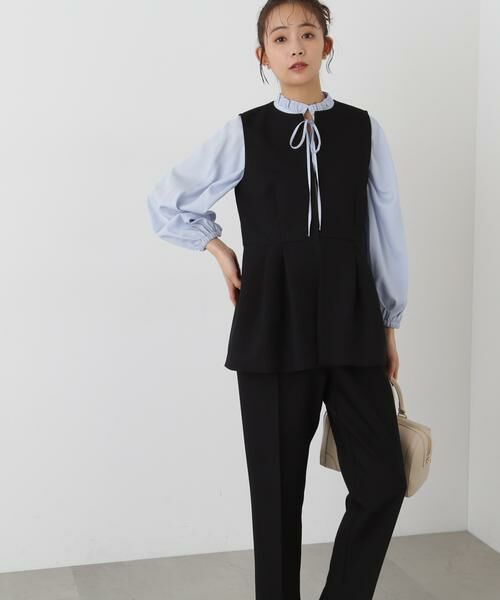 ＊＊N.Natural Beauty Basic / エヌ ナチュラルビューティーベーシック ワンピース | ペプラムジレセットアップ | 詳細2