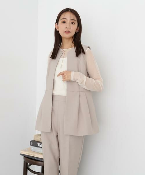 NATURALBEAUTYBASIC ペプラムジレ　セットアップ ペプラムジレ SET UP | NATURAL BEAUTY BASIC（ナチュラル