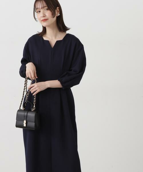 ＊＊N.Natural Beauty Basic / エヌ ナチュラルビューティーベーシック ワンピース | ウエストタックキーネックワンピース | 詳細2