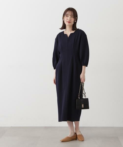 ＊＊N.Natural Beauty Basic / エヌ ナチュラルビューティーベーシック ワンピース | ウエストタックキーネックワンピース | 詳細5