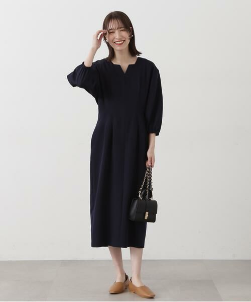 ＊＊N.Natural Beauty Basic / エヌ ナチュラルビューティーベーシック ワンピース | ウエストタックキーネックワンピース | 詳細6