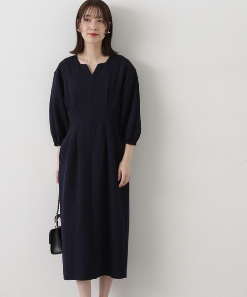 ＊＊N.Natural Beauty Basic / エヌ ナチュラルビューティーベーシック ワンピース | ウエストタックキーネックワンピース | 詳細7