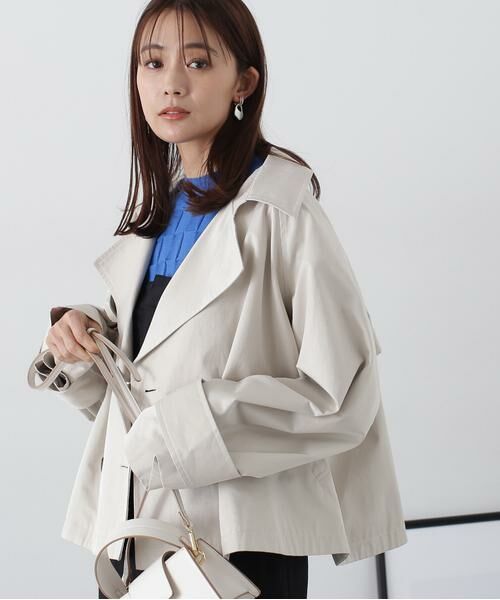 ＊＊N.Natural Beauty Basic / エヌ ナチュラルビューティーベーシック アウター | ショートトレンチコート（エクリュ）