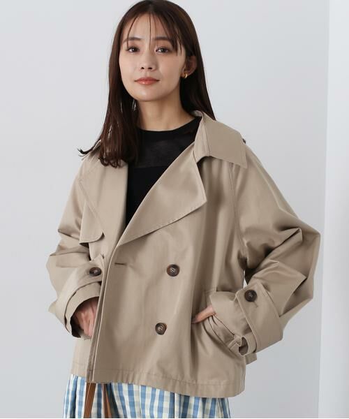 ＊＊N.Natural Beauty Basic / エヌ ナチュラルビューティーベーシック アウター | ショートトレンチコート（ベージュ）