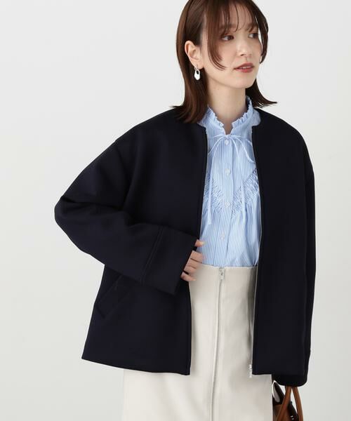 ＊＊N.Natural Beauty Basic / エヌ ナチュラルビューティーベーシック ブルゾン | ノーカラーダンボールブルゾン《S Size Line》 | 詳細2