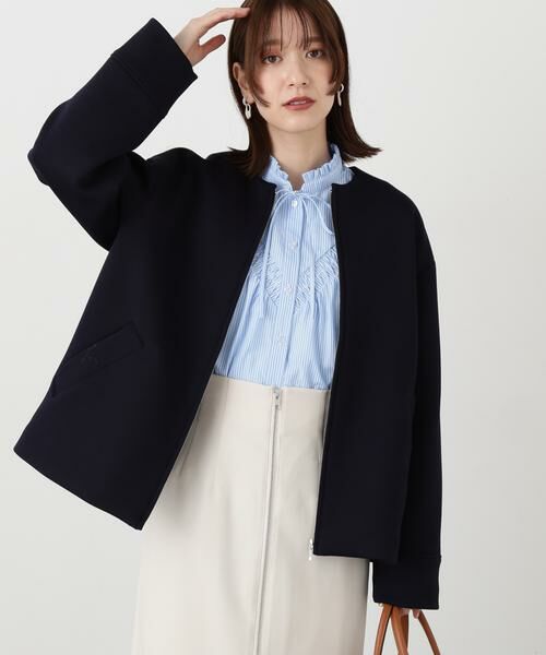 ＊＊N.Natural Beauty Basic / エヌ ナチュラルビューティーベーシック ブルゾン | ノーカラーダンボールブルゾン《S Size Line》 | 詳細3