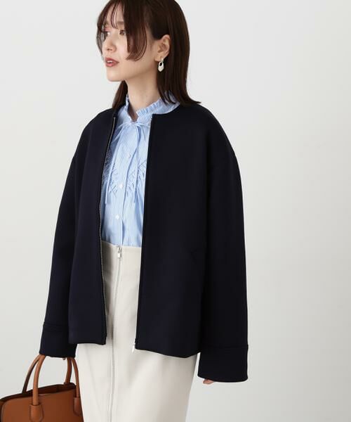 ＊＊N.Natural Beauty Basic / エヌ ナチュラルビューティーベーシック ブルゾン | ノーカラーダンボールブルゾン《S Size Line》 | 詳細8