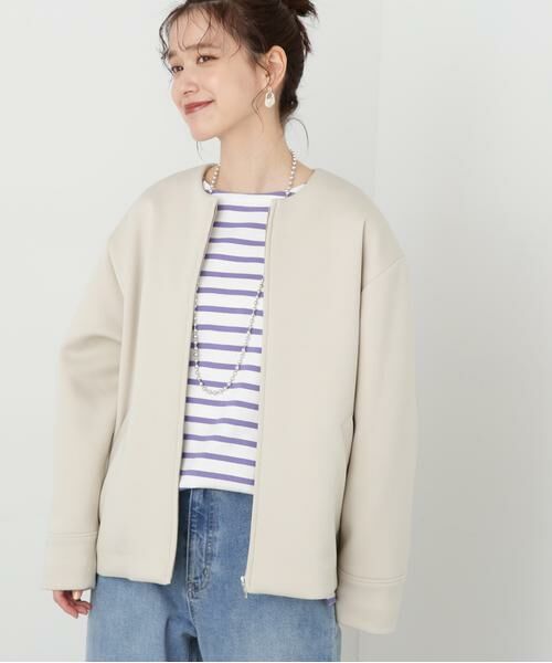 ＊＊N.Natural Beauty Basic / エヌ ナチュラルビューティーベーシック ブルゾン | ノーカラーダンボールブルゾン《S Size Line》 | 詳細11