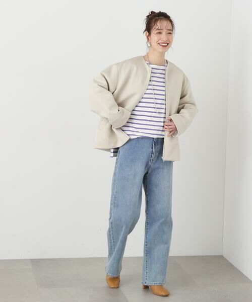 春☆未使用品⭐︎Nナチュラルビューティーベーシック　ノーカラーダンボールブルゾン 春☆未使用品⭐︎Nナチュラルビューティーベーシック ノーカラー
