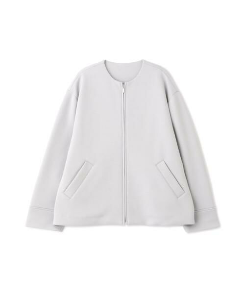 ＊＊N.Natural Beauty Basic / エヌ ナチュラルビューティーベーシック ブルゾン | ノーカラーダンボールブルゾン《S Size Line》（ブルーグレー）