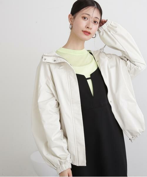 ＊＊N.Natural Beauty Basic / エヌ ナチュラルビューティーベーシック ブルゾン | フード付きミディパーカー（オフ）