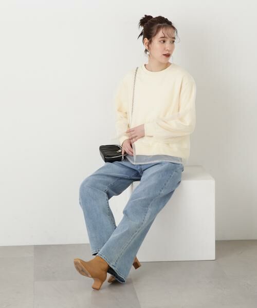 ＊＊N.Natural Beauty Basic / エヌ ナチュラルビューティーベーシック カットソー | チュールレイヤースウェット | 詳細5