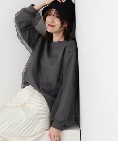 ＊＊N.Natural Beauty Basic / エヌ ナチュラルビューティーベーシック カットソー | チュールレイヤースウェット | 詳細17