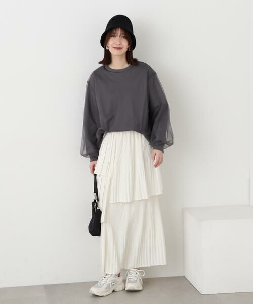 ＊＊N.Natural Beauty Basic / エヌ ナチュラルビューティーベーシック カットソー | チュールレイヤースウェット | 詳細19