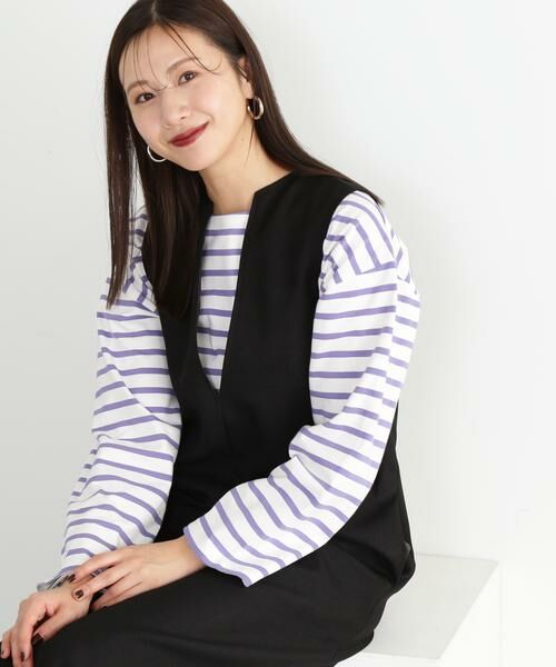 **N.Natural Beauty Basic / エヌ ナチュラルビューティーベーシック カットソー | バスクボーダーTシャツ | 詳細11