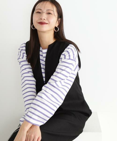 **N.Natural Beauty Basic / エヌ ナチュラルビューティーベーシック カットソー | バスクボーダーTシャツ | 詳細18