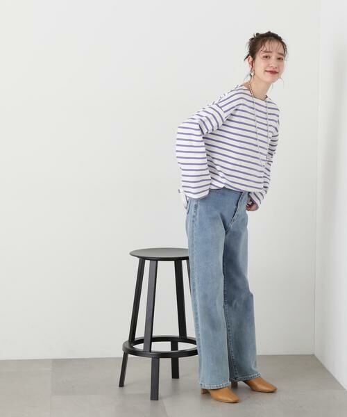 **N.Natural Beauty Basic / エヌ ナチュラルビューティーベーシック カットソー | バスクボーダーTシャツ | 詳細4