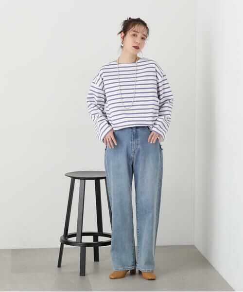 **N.Natural Beauty Basic / エヌ ナチュラルビューティーベーシック カットソー | バスクボーダーTシャツ | 詳細5
