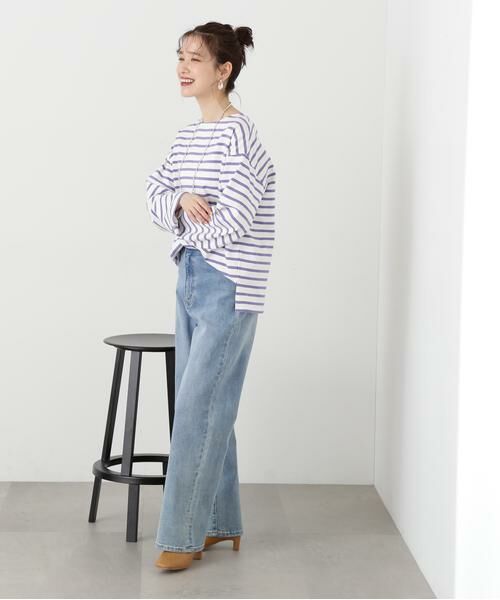 **N.Natural Beauty Basic / エヌ ナチュラルビューティーベーシック カットソー | バスクボーダーTシャツ | 詳細7