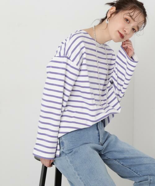 **N.Natural Beauty Basic / エヌ ナチュラルビューティーベーシック カットソー | バスクボーダーTシャツ | 詳細8