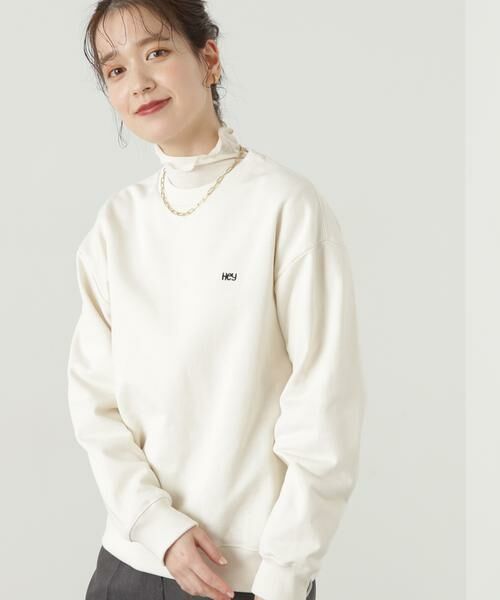 ＊＊N.Natural Beauty Basic / エヌ ナチュラルビューティーベーシック カットソー | ワンポイント刺繍スウェット | 詳細3