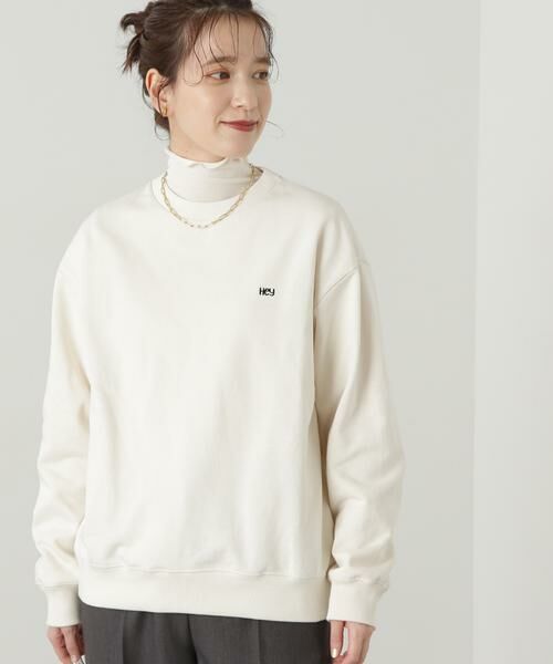 ＊＊N.Natural Beauty Basic / エヌ ナチュラルビューティーベーシック カットソー | ワンポイント刺繍スウェット | 詳細5