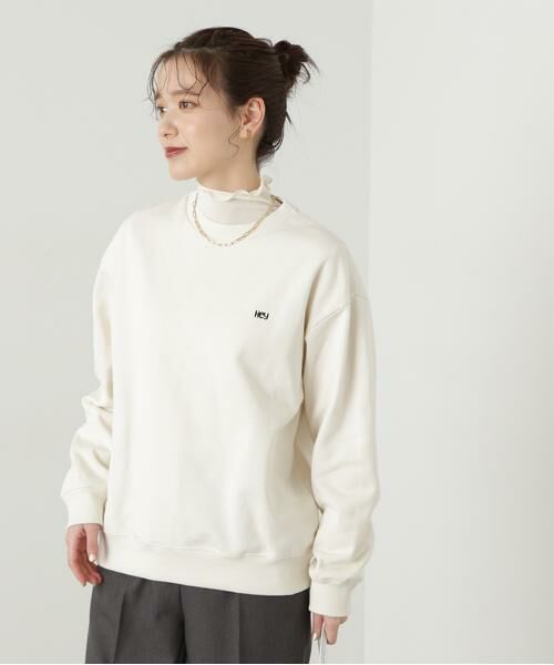 ＊＊N.Natural Beauty Basic / エヌ ナチュラルビューティーベーシック カットソー | ワンポイント刺繍スウェット | 詳細9