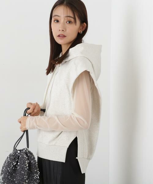 ＊＊N.Natural Beauty Basic / エヌ ナチュラルビューティーベーシック カットソー | ドロップショルダーフードパーカー | 詳細4