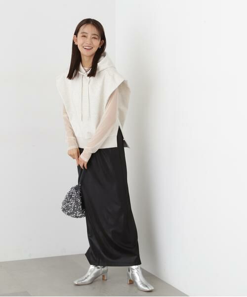 ＊＊N.Natural Beauty Basic / エヌ ナチュラルビューティーベーシック カットソー | ドロップショルダーフードパーカー | 詳細5