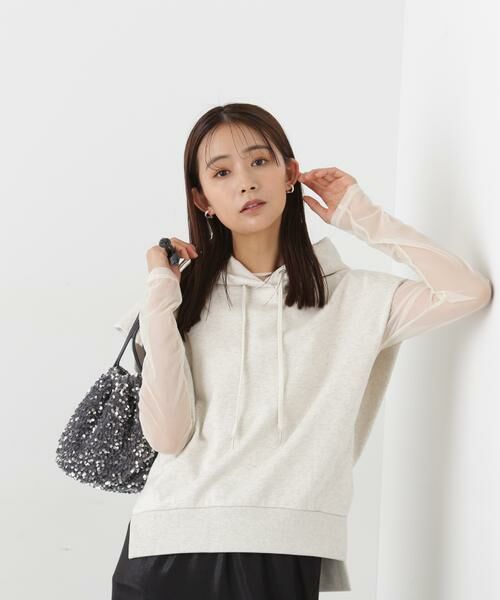 ＊＊N.Natural Beauty Basic / エヌ ナチュラルビューティーベーシック カットソー | ドロップショルダーフードパーカー | 詳細9