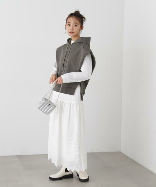 ＊＊N.Natural Beauty Basic / エヌ ナチュラルビューティーベーシック カットソー | ドロップショルダーフードパーカー | 詳細20