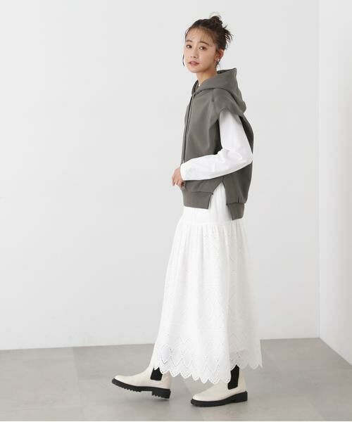 ＊＊N.Natural Beauty Basic / エヌ ナチュラルビューティーベーシック カットソー | ドロップショルダーフードパーカー | 詳細21