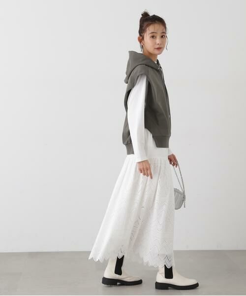 ＊＊N.Natural Beauty Basic / エヌ ナチュラルビューティーベーシック カットソー | ドロップショルダーフードパーカー | 詳細22