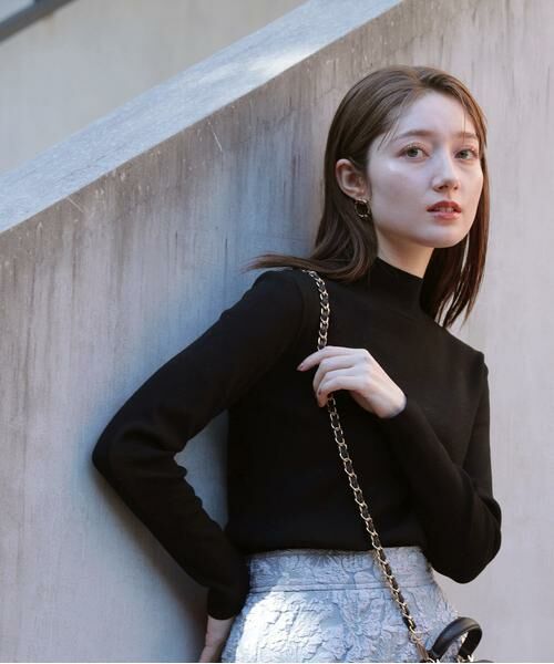 総針ボトルネック長袖ニット （ニット・セーター）｜＊＊N.Natural