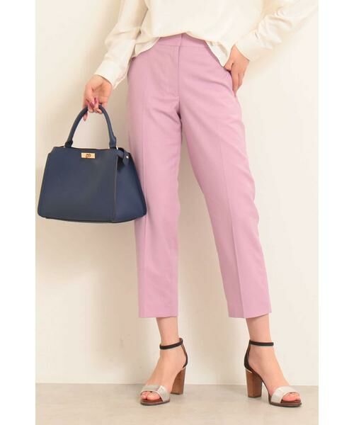 ＊＊N.Natural Beauty Basic / エヌ ナチュラルビューティーベーシック パンツ | TRギャバテーパードパンツ（ピンク）