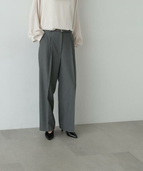 ＊＊N.Natural Beauty Basic / エヌ ナチュラルビューティーベーシック パンツ | センタープレスベルトツキワイドパンツ2 | 詳細2