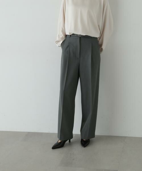 ＊＊N.Natural Beauty Basic / エヌ ナチュラルビューティーベーシック パンツ | センタープレスベルトツキワイドパンツ2 | 詳細3
