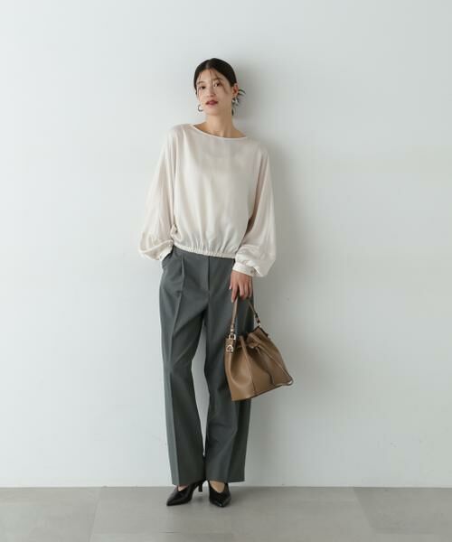 ＊＊N.Natural Beauty Basic / エヌ ナチュラルビューティーベーシック パンツ | センタープレスベルトツキワイドパンツ2 | 詳細4