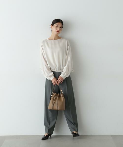 ＊＊N.Natural Beauty Basic / エヌ ナチュラルビューティーベーシック パンツ | センタープレスベルトツキワイドパンツ2 | 詳細5