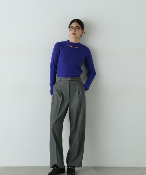 ＊＊N.Natural Beauty Basic / エヌ ナチュラルビューティーベーシック パンツ | センタープレスベルトツキワイドパンツ2 | 詳細8