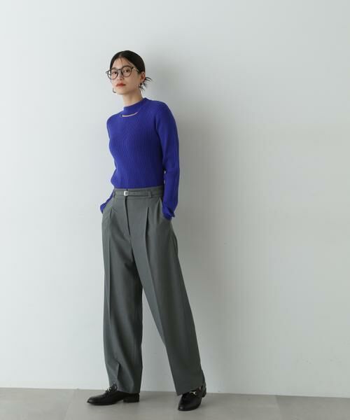 ＊＊N.Natural Beauty Basic / エヌ ナチュラルビューティーベーシック パンツ | センタープレスベルトツキワイドパンツ2 | 詳細9