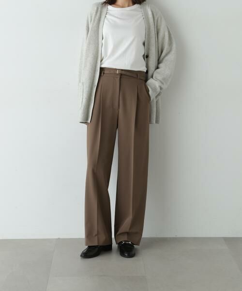 ＊＊N.Natural Beauty Basic / エヌ ナチュラルビューティーベーシック パンツ | センタープレスベルトツキワイドパンツ2 | 詳細18