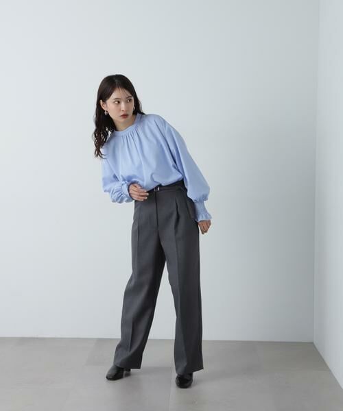 ＊＊N.Natural Beauty Basic / エヌ ナチュラルビューティーベーシック パンツ | センタープレスベルト付ワイドパンツ | 詳細6