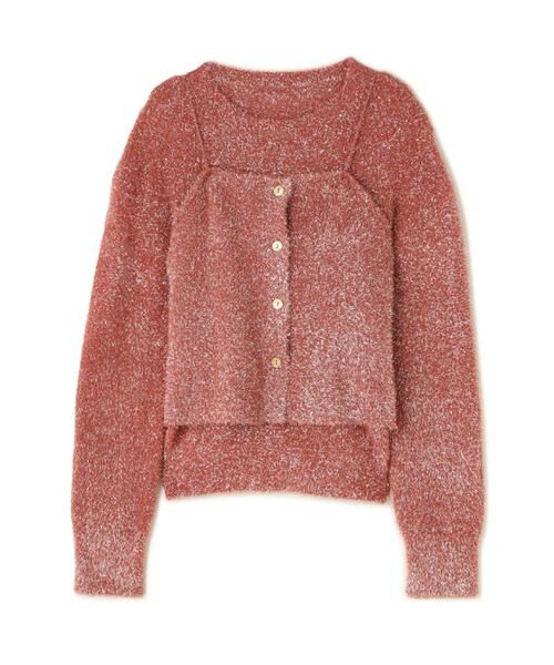 ＊＊N.Natural Beauty Basic / エヌ ナチュラルビューティーベーシック ニット・セーター | ラメフェザービスチェニットセット | 詳細1