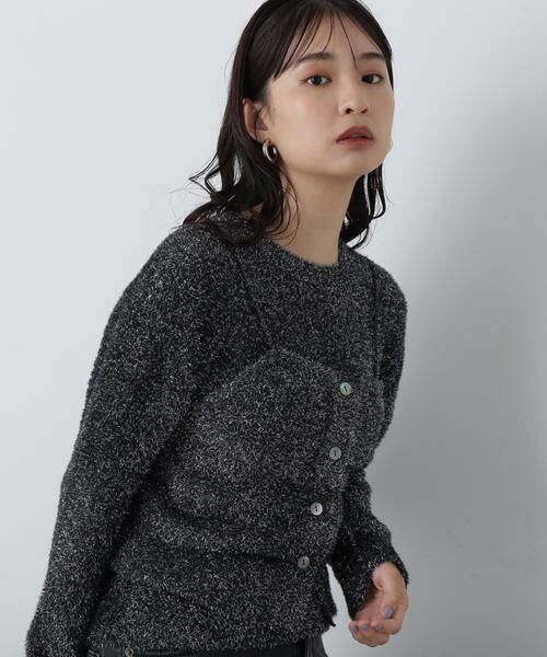 ＊＊N.Natural Beauty Basic / エヌ ナチュラルビューティーベーシック ニット・セーター | ラメフェザービスチェニットセット | 詳細12