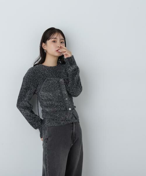 ＊＊N.Natural Beauty Basic / エヌ ナチュラルビューティーベーシック ニット・セーター | ラメフェザービスチェニットセット | 詳細17