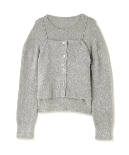 ＊＊N.Natural Beauty Basic / エヌ ナチュラルビューティーベーシック ニット・セーター | ラメフェザービスチェニットセット | 詳細20