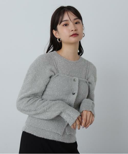 ＊＊N.Natural Beauty Basic / エヌ ナチュラルビューティーベーシック ニット・セーター | ラメフェザービスチェニットセット | 詳細22